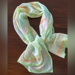 Pastel de Cabotine vintage scarf. Made in Italy. Branded by Parfum Gres.Timeless